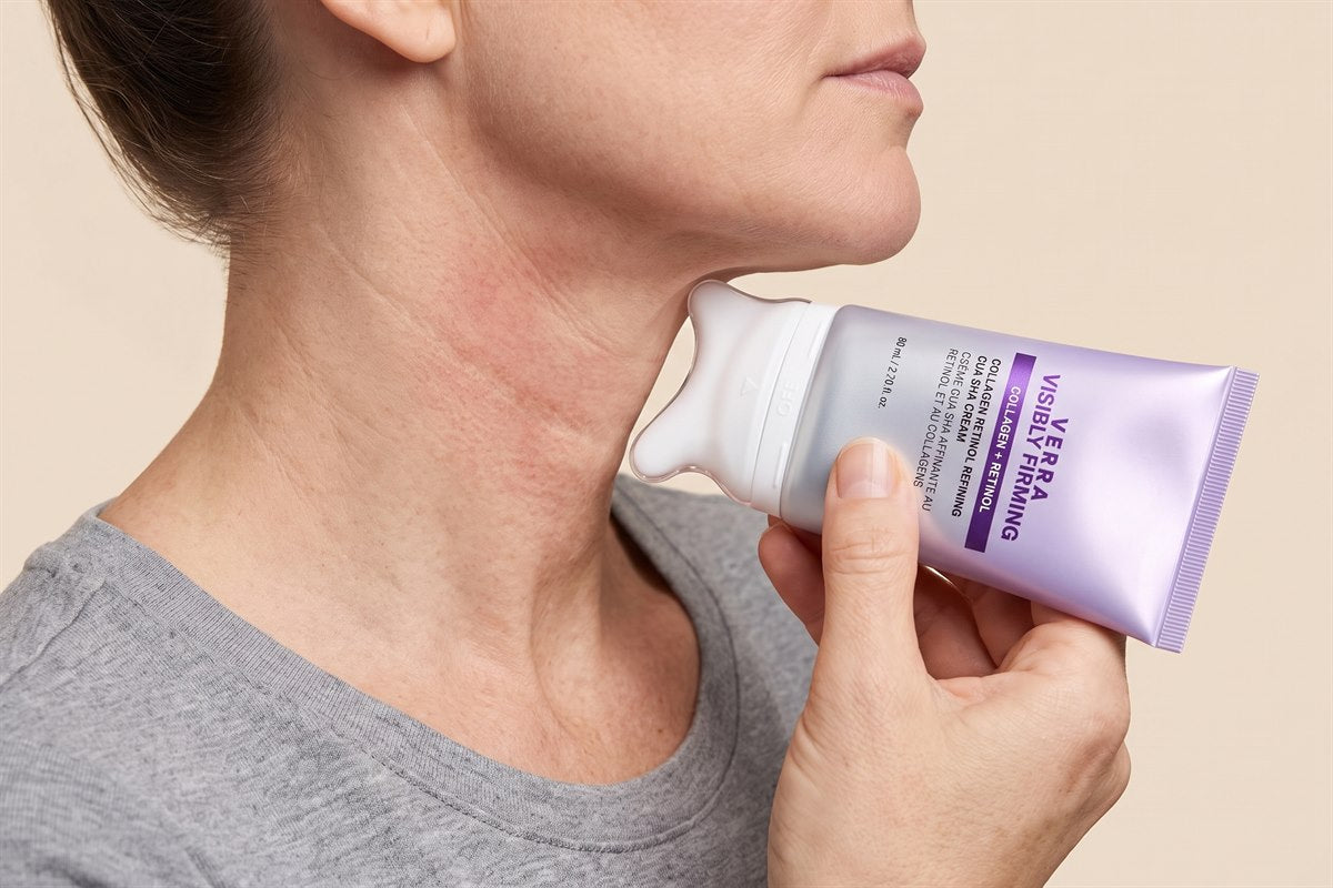Surface texture comparison on the the neck