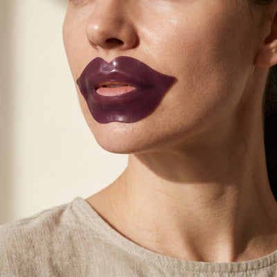 A Verra Lumo lip patch worn over the lips